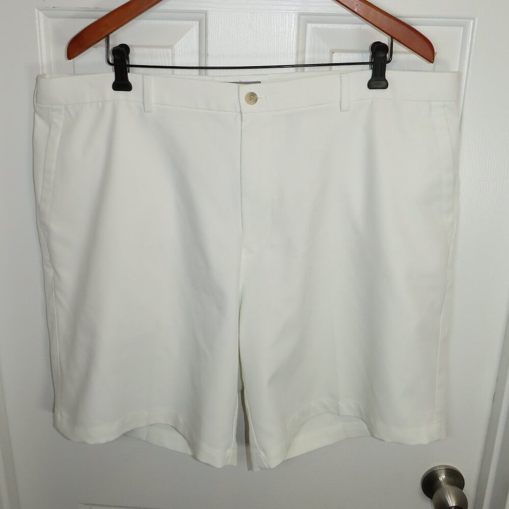 Peter Millar Mens 42 Wicking Crown Sport White Salem Performance Golf Shorts 9"